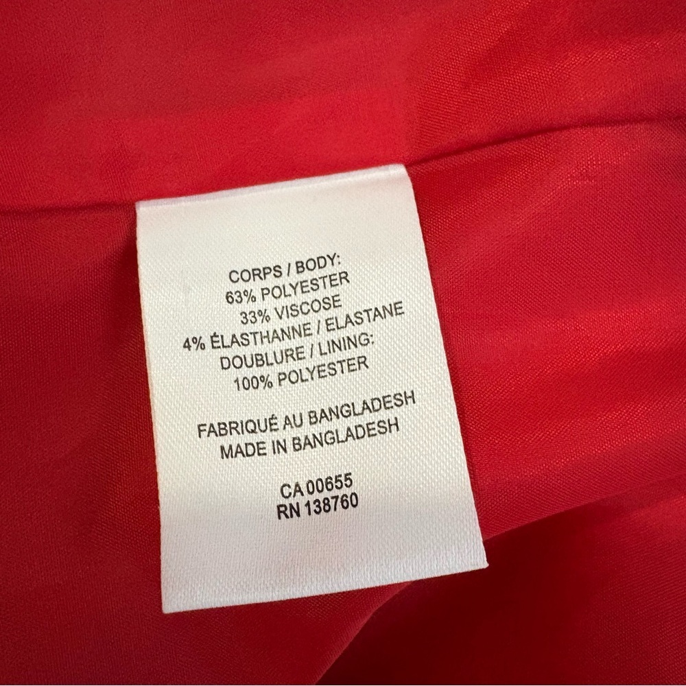 Reitmans Red Blazer Women’s Tailored Career Work Jacket Women’s 14 - Picture 10 of 16